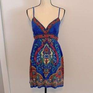 Scandinavian Print Mini Dress